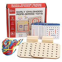 Kids Lacing Board Toy Fine Motor Skills Training Montessori Puzzle Educational Game