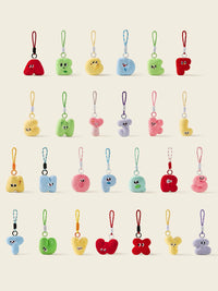 26 English Alphabet Plush Doll Keychain Bag Charm