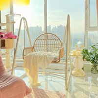 Outdoor Patio Garden Swing Chair for Single or Double Seating, Villa Balcony Rocking Chair