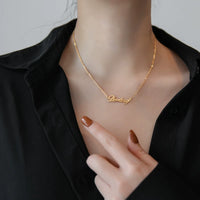 Ins Style English Letter Darling Pendant Necklace for Women