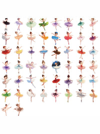 50PCS Transparent Cartoon Ballerina Girl Stickers for Scrapbooking, Guitar, Laptop, Water Bottle, Luggage, Helmet Decoration