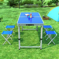 Portable Height-Adjustable Folding Table for Outdoor Camping & Market Stalls