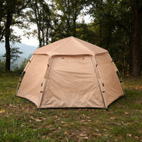 Automatic Hexagonal Pop-Up Camping Tent for 3-4 People, Portable and Thickened Sunshade