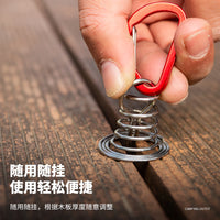 Outdoor Deck Tent Pegs with Spring Buckle for Camping Canopies and Wind Ropes