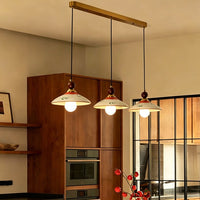 Vintage Hand-Painted Ceramic Pendant Light for Dining Room, Bar, and Entryway