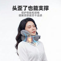 Inflatable U-Shaped Travel Pillow with Multi-Point Support for Neck and Head