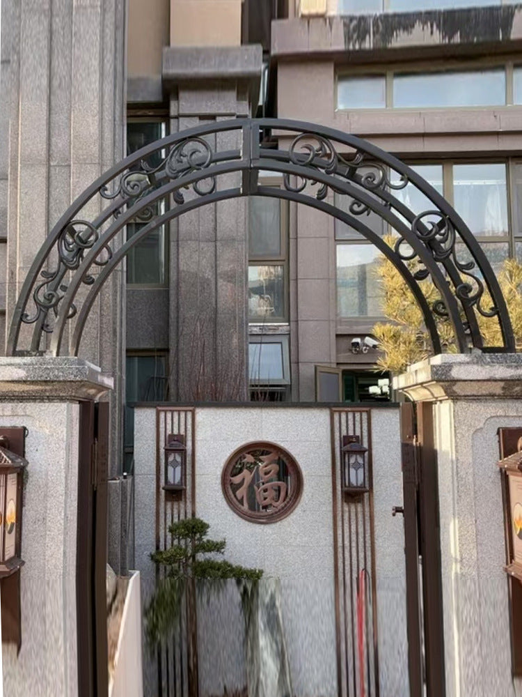 Outdoor Aluminum Alloy Arch Trellis for Garden Entrance and Villa Courtyard