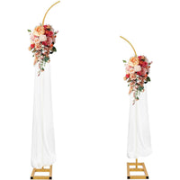 Metal Half-Arch Wedding Backdrop Stand for Outdoor Events