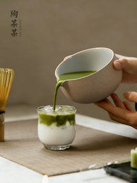Japanese Ceramic Matcha Bowl for Tea Ceremony and Dessert