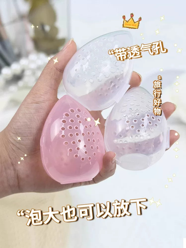 Silicone Makeup Sponge Holder, Portable Travel Beauty Blender Case, Dustproof & Breathable
