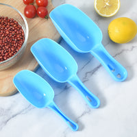 Candy Color Plastic Ice Scoop Set for Home Baking, Flour, Grain, Feed, and Ice Cubes