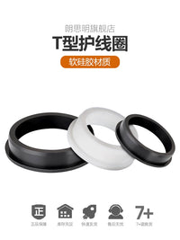 High-Temperature Silicone T-Type Wire Grommet Cable Gland Seal Ring for Chassis Wire Protection