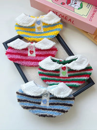 Christmas Lamb Fleece Pet Collar Scarf for Cats and Dogs - Adjustable Teddy Velvet Scarf for Photoshoots