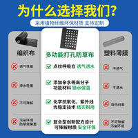 Perforated Weed Barrier Fabric Roll for Agriculture and Gardening, Breathable, Thickened, Anti-Aging Ground Cover