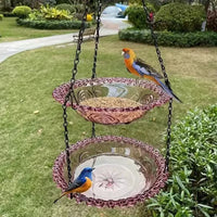 Hanging Window Bird Feeder Outdoor Garden Hummingbird Feeder Bird Bath Decor