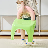 Dopamine Anti-Slip Thickened Plastic Stool with Ring Backrest for Kids and Home Use