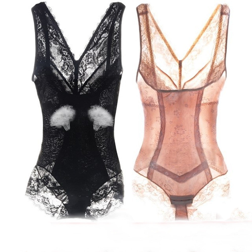 Lace Bodysuit Shapewear for Women Tummy Control Butt Lifter Slimming Underwear