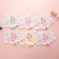 6-Pack Girls' Cotton Underwear Boxer Briefs for Toddlers and Kids