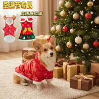 Pet Dog Christmas Reindeer Snowflake Warm Vest for Small to Medium Dogs