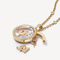 Vintage Hollow Locket Pendant Necklace for DIY Design