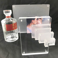 Acrylic Magnetic Photo Frame Clear Display Stand for Photos, Signs, and Price Tags