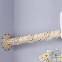 Decorative Pipe Cover for Air Conditioner and Heating Pipes, Fabric Lace Design, Dustproof
