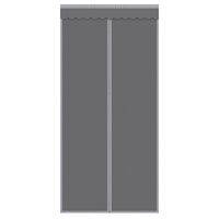 Full Privacy Fabric Door Curtain with Magic Tape for Bedroom, No-Drill Installation, Cold Air Block