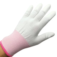 Nylon PU Coated Anti-Static Non-Slip Work Gloves for Men and Women, Thin and Wear-Resistant