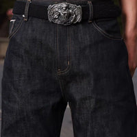 Men's Vintage Poseidon Alloy Buckle Leather Belt