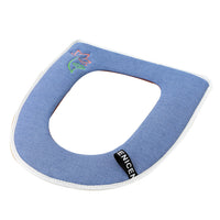 Oversized Toilet Seat Cover, Skin-Friendly Breathable Cotton Cloth Zipper Toilet Ring Cushion, Universal for All Seasons