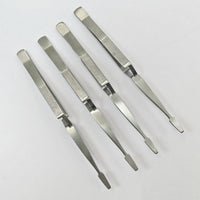 Stainless Steel Stamp Tweezer Set for Collectors - Flat Tip Multi-functional Clip for Stamps, Banknotes, Coins