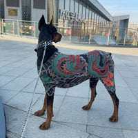 Pet Tattoo Print Breathable Four-Legged Anti-Shedding Dog Jumpsuit