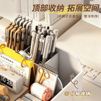 Desktop Organizer with Multi-layer Drawers and Pen Holder for Students and Office