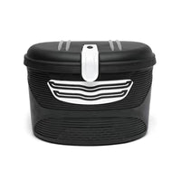 Electric Bicycle Basket with Lock and Lid, Dustproof Plastic Front Basket for Bikes
