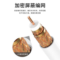 Pure Copper Coaxial Cable SYWV75-5 for TV Video Signal, 100/200m, Flame Retardant PVC