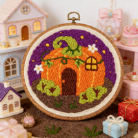 Punch Needle Embroidery Kit with Milk Cotton Yarn for DIY Wall Art Decor