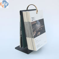 Vertical Desk Calendar Stand Flip-Style Photo Frame Iron Holder for Office & Gifts
