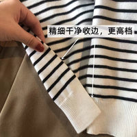 Striped Knit Shawl Scarf for Women - Versatile Capelet Wrap for Spring/Autumn
