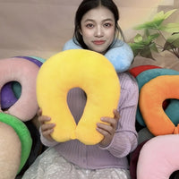 Portable U-Shaped Travel Neck Pillow for Office, Car, and High-Speed Rail