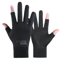 Unisex Summer Ice Silk Cycling Fishing Gloves Full/Two-Finger Anti-Slip Sun Protection