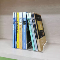 Acrylic Bookends Clear Desktop Book Holder for Library and Bookstore Display