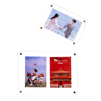 Magnetic Acrylic Photo Frame for Instant Photos & Cards - Wall Mount or Fridge Display