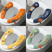 Waterproof Toilet Seat Cushion with Handle, All-Season Universal Toilet Seat Cover