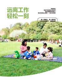 Ultrasonic Oxford Cloth Picnic Blanket, Waterproof and Moisture-Proof Outdoor Mat with Storage Bag