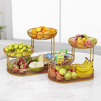 Multi-layer Wrought Iron Fruit Basket for Kitchen and Dining Table