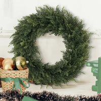 Artificial Cedar Wreath for Front Door & All-Season Home Decor