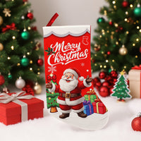 Christmas Stocking Gift Bag for Kids, Candy, and Decorations - Digital Print Santa, Snowman, Reindeer