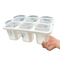 3-inch Planter with 6-Cell Tray, High Transparency Root Observation Pot for Succulents, Roses, Begonias, and Moss