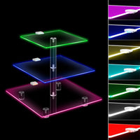 Acrylic Cake Stand with Optional LED Lights for Weddings, Birthdays, and Dessert Displays