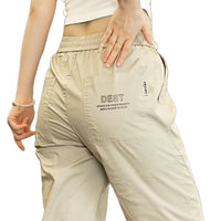 Unisex Ice Silk Jogger Pants with Back Pocket for Summer Work & Casual Wear